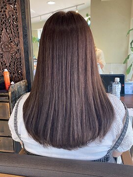 ヘアリゾート粋 ティガ 池袋店(tiga) 髪質改善/透明感ブラウン/ナチュラルストレート