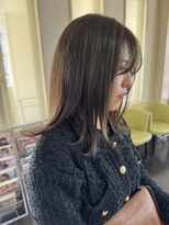 キャパジャストヘアー(CAPA just hair)&nbsp;柔らかベージュ×顔周りレイヤー×ミディアム
