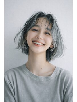 ヘアセラヴィ 雨ヶ谷(hair C'est La Vie) くすみグレージュ×大人ボブ
