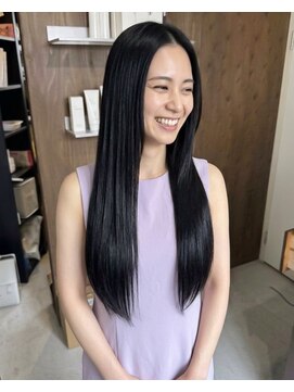 零秒女髪 千里丘店 大人女性向け艶やかストレートロング美髪髪質改善艶髪艶感
