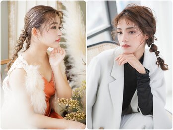 ヘアメイクサロン シャルメ(Hair Make Salon CHARMER)の写真/新宿駅6分!早朝7時~夕方7時までOK[ヘアセット7時￥5500/カチモリヘア￥3500] アクセサリー多数取り揃え◎