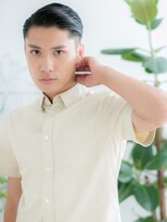 ネル 仙台(Nelu)&nbsp;仙台/髪質改善/黒髪アップバング!ローフェード刈り上げショートf