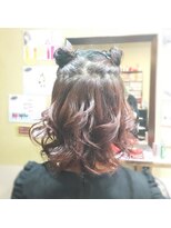 パピヨンロゼ(Papillon Rose)&nbsp;お団子ハーフアップ