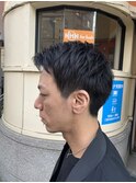 20代30代40代ネイビーグレー爽やかツーブロック男前ショート