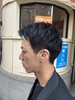 トリプルエイチ(HHH for hair) 20代30代40代ネイビーグレー爽やかツーブロック男前ショート