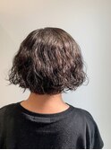 髪質が活きるウェーブボブ