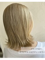 インス(ensue)&nbsp;京都 艶カラー透明感カラーレイヤー切りっぱなしボブ 中島