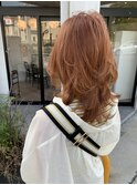 韓国ウルフ×ロングウルフ×オレンジベージュ