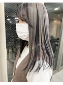 グレー×インナーブラックのアンブレラカラー