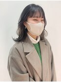 ミディアムレイヤー×透明感グレージュ 
