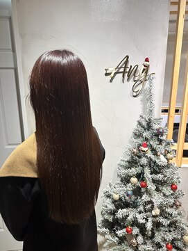 エニィ 池袋西口(Any) 黒髪/グレーベージュ/レイヤーロング/前髪パーマ