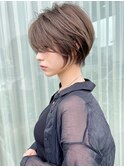 30代、40代/丸みくびれショートボブ×白髪染めハイライト/大宮