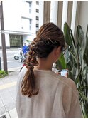 編みおろしヘアセット