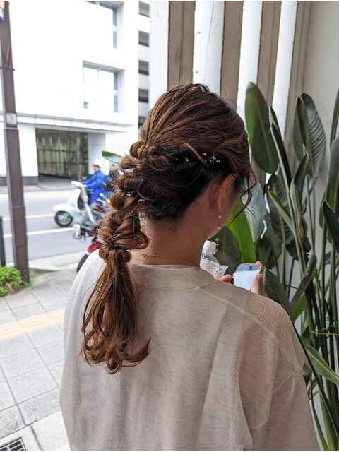 編みおろしヘアセット