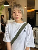デンヘアデザイン(DEN hair design)&nbsp;ホワイトベージュとbob。