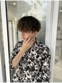 束感ツーブロックマッシュツイストスパイラルパーマ