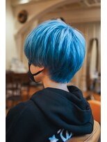 オブヘアーギンザ(Of HAIR GINZA)&nbsp;青髪ショート