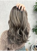 コントラスト極ハイライト☆グレーベージュ