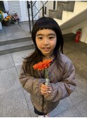 オン眉ワイドバングウルフカット