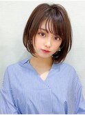 ★ボブルフネビージュ小顔ワンレン黒髪小顔カット