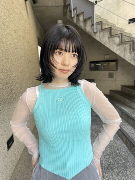 メゾンアクア 表参道(Maison ACQUA) ◎ボブウルフメルティーカラー似合わせカットウェーブミディアム