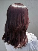 艶髪セミロングカシスピンクミディアムヘアー