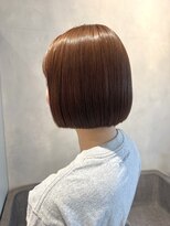 アース 春日部店(HAIR&MAKE EARTH)&nbsp;オレンジベージュ切りっぱなしボブ
