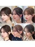薄め顔まわり前髪似合わせサイドバング銀座顔周り