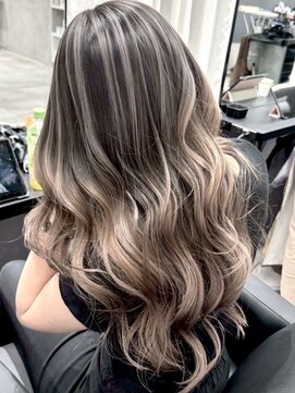 シエラ 心斎橋(CIERA.) ハーフアップシースルーマッシュハイライト40代