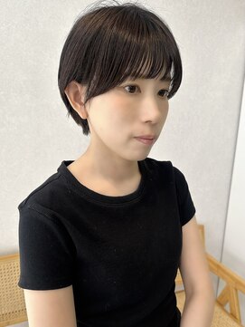 トレヘアー 京都 烏丸(tRe hair) グランマッシュ 暗めカラー デザインカラー