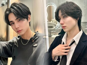 ロンドプロフィール 浦和(Lond profil)の写真/こなれた質感でカッコよく扱いやすいメンズヘアに！韓国風センターパート/ダウンパーマ/カルマパーマ[浦和]