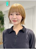 くびれボブ/切りっぱなしボブ/大人ボブ/ブリーチ/池袋