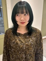 エミィ(emme) モスグリーン×ぷつっと姫カットレイヤー