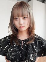 アルバム 新宿(ALBUM SHINJUKU)&nbsp;オリーブカラー小顔ウルフレイヤーロング_ba529881