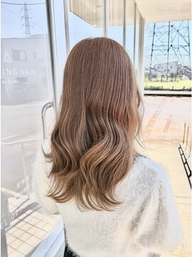 アメイジングヘアー 美沢店(AMAZING HAIR) ブリーチなしで作る◎秋の透明感ミルクティーベージュ
