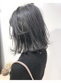 【Marl】ブルーブラックカラーの切りっぱなしボブ♪