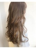 __シナモンベージュ×ニュアンスハイライト×ほつれウェーブ