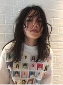 【CREAR大井町】暗髪セミウェットウェーブナチュラルスタイル