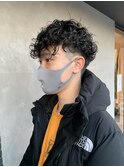 ツーブロック×クリクリパーマ