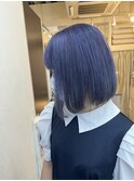 ショートボブハイトーンダブルカラーブルーラベンダー☆