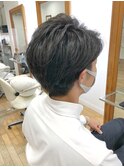 MEN'S HAIR &nbsp;センターパート　ツイストスパイラル　コンマヘア