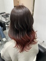 パ ドゥ プロン(Pas de plan)&nbsp;グラデーションカラー　レッド