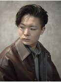 外国人風かきあげスタイルゆるツイスパ　メンズパーマ　前下がり