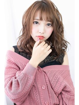 オーバーヘアー 所沢店(over hair) 【over hair】 ガーリーミディアムスタイル