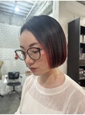 バレイヤージュレッドオレンジ