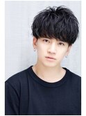 ナチュラル無造作束感マッシュソフトツーブロック刈り上げ