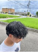 波巻きパーマ