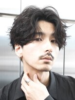 原宿フェザーパーマニュアンスパーマ波巻きパーマセンターパート