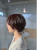 小顔ショート　レザーカット　似合わせカット　ショート