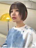 インナーカラー×ショートボブ